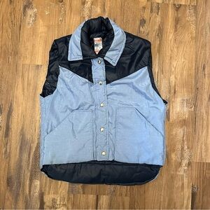 VTG 80s 90s Blue Colorblock Winter Puffer Vest
